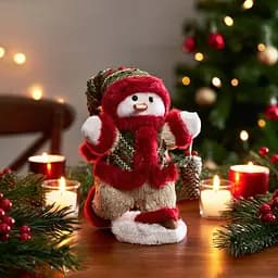 Новогодняя фигурка Снеговик с шишкой 19×17×40 см Yiwu CR-4-16