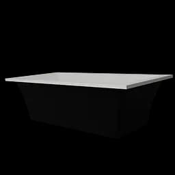 Ванна окремостояча матова Amidicon Tytul 185x85 чорна з литого каменю TYTUL_185_BLACK_MAT, Чорний матовий - мініатюра 6