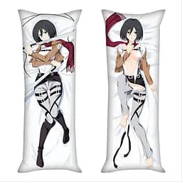 Наволочка дакимакура Атака титанов Микаса Аккерман Attack on Titan Mikasa Ackerman 150 х 50 см