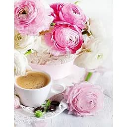 Алмазная мозаика Утренний кофе JSFH85899 без подрамника 40х50 см