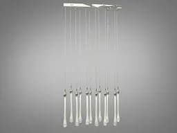 Люстра стельова LED Diasha 3003/12HR, 30W, хром, 12 ламп, для коридору та вітальні
