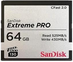 Карта памяти Sandisk 64GB CFAST 2.0 Extreme PRO 525MB/s VPG130; EAN:619659144708 (SDCFSP-064G-G46D)