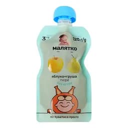 Пюре для детей Малышка яблоко плюс груша д / п 120 г