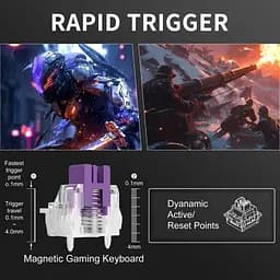 Клавіатура MageGee MK-BOX RGB Magnetic Amethyst Switch White (6971969728653-UA) [164297] - мініатюра 6