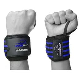 Бинти для зап'ясть (кистьові бинти) PowerPlay 3081 Gym WristT Wraps Чорно-Сині (PP_3081_Blue)
