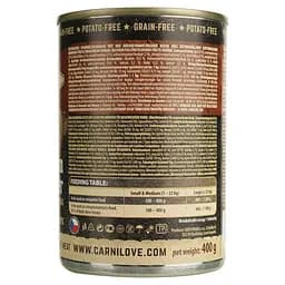 Уцінка. Беззерновий вологий корм для собак Carnilove Adult Venison & Reindeer з олениною 400 г - мініатюра 4