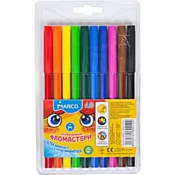 Фломастери 10 кольорів Super Washable, 1690-10 Marco (8434761802122)