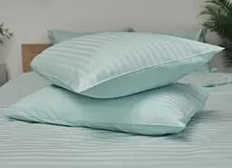 Набір наволочок Moon&Star Satin Stripe Stripe Mint 60х60 см 2 шт - мініатюра 2