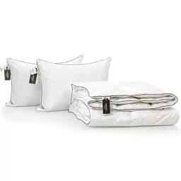 Набір MirSon пуховий №9515 Royal Pearl зима ковдра 200х220 см + 2 подушки білий (2200010805253)