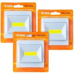 Набір накладних світлодіодних ліхтариків Євросвітло TR C322 на батарейках 3 шт. (58397)