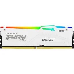 Модуль пам'яті для комп'ютера DDR5 16GB 5200 MHz FURY Beast White RGB Kingston Fury (ex.HyperX) (KF552C40BWA-16)