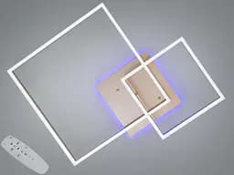 Стельова LED люстра золото 84 Вт пульт 15 м²