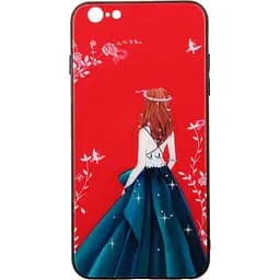 Чохол-накладка Toto Glass Fashionable Case Apple iPhone 6 Plus/6S Plus Green Dress Girl