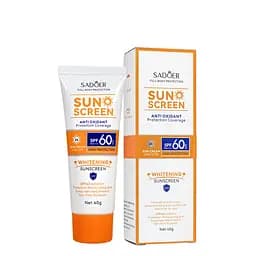 Солнцезащитный крем для лица Sadoer SPF60+ PA+++ с отбеливающим эффектом 40 мл