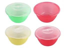 Миска салатна з поділками прозора 2 л з кришкою