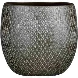 Кашпо Edelman Madeira pot round 23 см срібне (1167611)