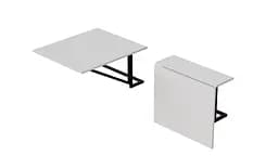 Стіл розкладний Олександр 1 Ferrum-decor 750x600x700 Чорний метал ДСП Біле 16 мм (FRD-104892) - мініатюра 2