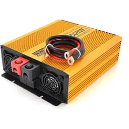 Інвертор напруги Mexxsun MXSPSW-1500, 12V/220V, 1500W з правильною синусоїдою, 2 Shuko, клемні дроти, Q4 - мініатюра 2