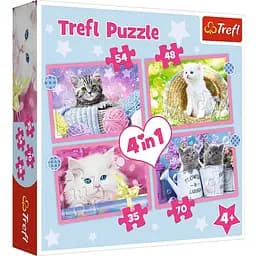 Пазли Trefl 4 в 1 Веселі котики