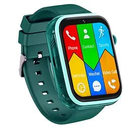 Дитячий смарт годинник Lemfo T-02 з прослуховуванням, 4G SIM-картою, відеодзвінками, GPS геолокацією, текстовим і голосовим чатом та кнопкою SOS Зелений - мініатюра 2