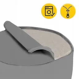 Подушка для йоги та медитації 4FIZJO Zafu кругла 32 x 20 см Grey (P-5907739315533) - мініатюра 7
