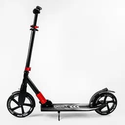 Самокат Best Scooter 57х14х88-98 см Чорно-червоний 000231598 - мініатюра 4