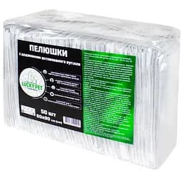 Пелюшки гігієнічні Lucky Pet з активованим вугіллям 60 x 90 cм 50 шт.