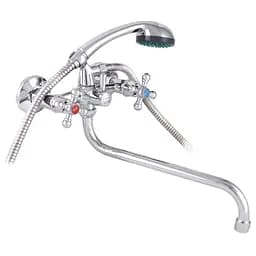 Смеситель для ванны Zerix DMX 605 с полнооборотной кран буксой ZX2958 Хром