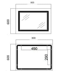 Дзеркало Qtap Cardinal (CA1) прямокутне з LED-підсвічуванням Touch QT0478C8060 - мініатюра 11
