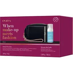 Набір в косметичці Pupa Kit Vamp: Туш для вій Volume Mascara + Мус для обличчя Mousse Me Softly (1067488) - мініатюра 2