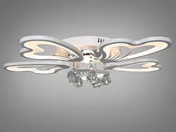 Компактна стельова LED-люстра для кухні Diasha 8154/5WH біла, 5 пелюсток, 75 Вт, 55 см, 10-16m2 - мініатюра 3
