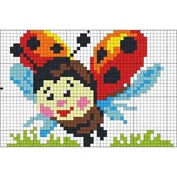 Алмазна мозаїка наклейка Чарівний діамант Божа корівка 188401 17х12 см (2085494753)