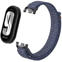 Ремешок Amazfeel для фитнес-браслета Mi Band 8 и 9 синий нейлоновый