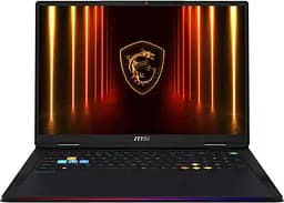 MSI Ноутбук MSI Raider 18 HX AI A2XWIG-251UA 18" UHD+, Intel U9-285HX, 64GB, F2TB, NVD5080-16, W11, чорний