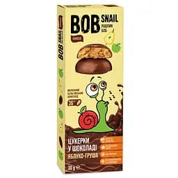 Натуральные конфеты Bob Snail Яблоко-Груша в молочном шоколаде, 30 г
