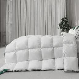 Ковдра пухова MirSon Imperial Style, зимова, 240х220 см, біла із зеленим кантом - мініатюра 5