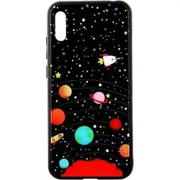 Чохол-накладка Toto Cartoon Print Glass Case HuAwei Y6 2019 Planets