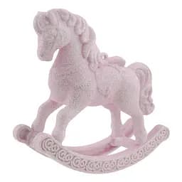 Елочная игрушка MIS LT Лошадь-качалка 11х4х11,5 см розовый