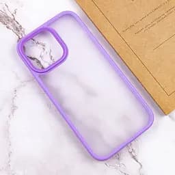 TPU+PC чохол Metal Buttons для Apple iPhone 14 Pro 6.1" Бузковий - мініатюра 4