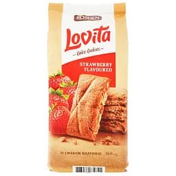 Печенье Roshen Lovita Cake Cookies с клубничной начинкой 168 г (881137)