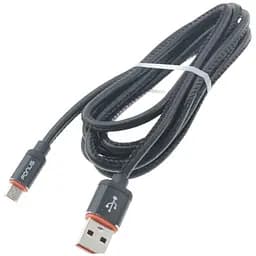 Кабель Fonus M25 PU Leather Micro-USB Data cable 0.9 m Black