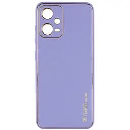 Шкіряний чохол Xshield для Xiaomi Redmi Note 12 Pro 5G Бузковий / Dasheen