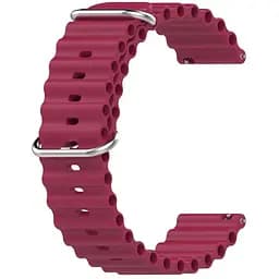 Браслет Hump для Samsung Galaxy Watch 4 - темно-червоний ширина кріплення 20мм силікон Watchbands (W34-8WB21134651)