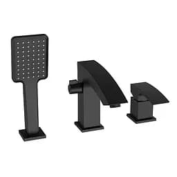 Смеситель на борт ванны Koer KB-43007-05 на 3 отверстия KR3453 Черный матовый