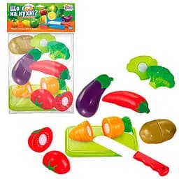 Овочі на липучках "Що є на кухні?" 65270 4FUN Game Club, 10 елементів, у пакеті (6980629381039)