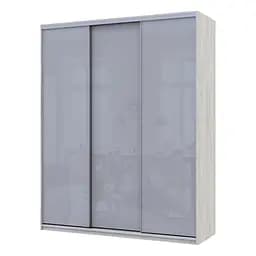 Шафа купе Сіті Лайт Слім Біле Дерево Скло Сіре 180х60х225 (44900304)
