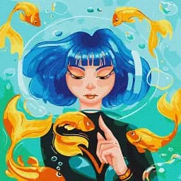 Картина по номерам Brushme Подводная история @ artdi.ua 40x40 см