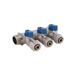 Колектор під фітінг Thermo Alliance Standart 3/4" ВЗ (3 вих) кульовий кран SD231W3
