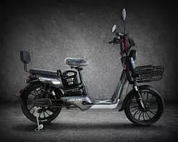 Електровелосипед двомісний Corso Atlant  (800W,48V,20Ah) +кошик Сірий - мініатюра 2