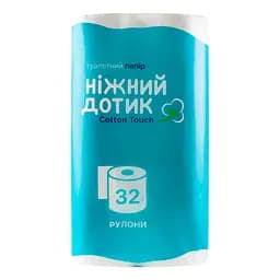 Туалетний папір Ніжний дотик двошаровий 32 рулони - мініатюра 4